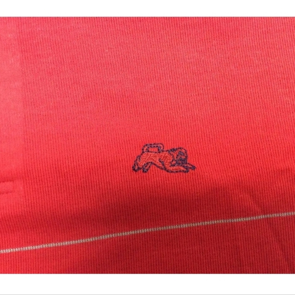 VINTAGE 80S THE GARAN MAN RED STRIPED POLO GOLF SHIRT MENS LARGE MADE IN USA - Picture 8 of 10